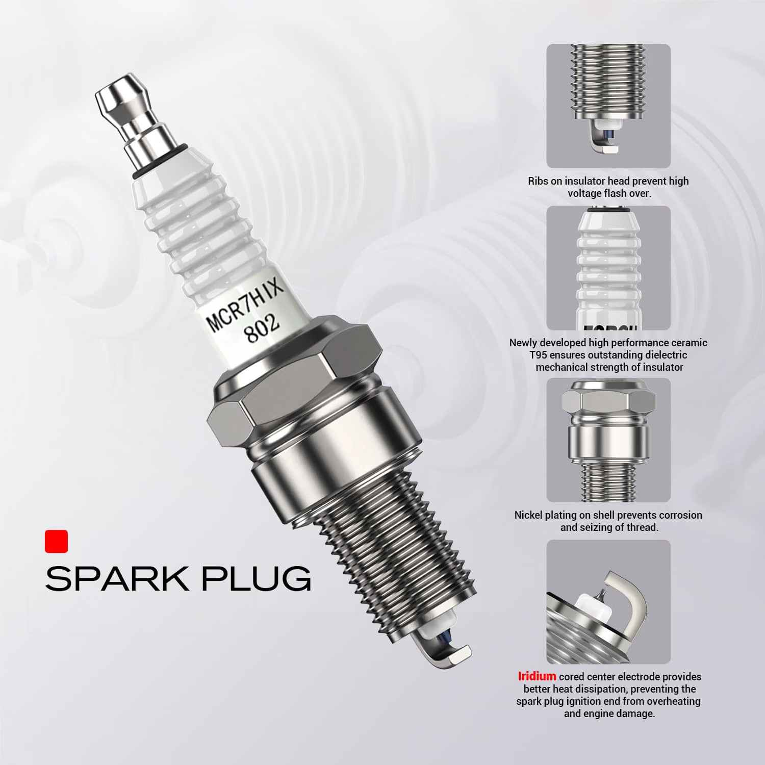 1-4 pcs Origina Good AN Iridiu - Motorcycle Spark Plug recension och pris